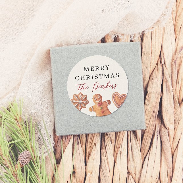Adesivo Biscoitos de Pão-de-Pão Feliz de Natal (Criador carregado)