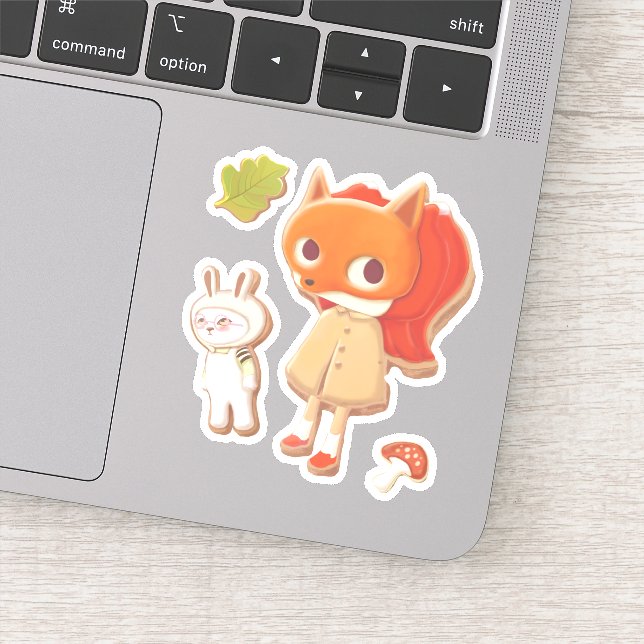 Adesivo Biscoitos decorados com animais de madeira (Detalhe)