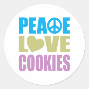 Adesivo Biscoitos do amor da paz