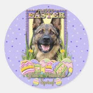 Adesivo Biscoitos do ovo da páscoa - german shepherd