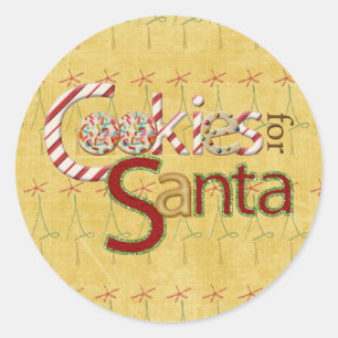 Adesivo Biscoitos e doces para o papai noel