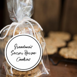 Adesivo Biscoitos Personalizados da Receita Secreta da Vov