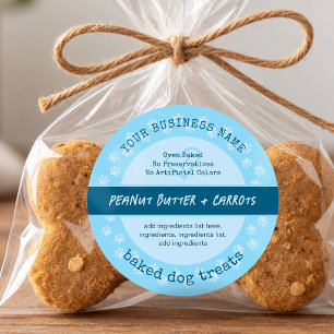 Adesivo Biscoitos Pet Modernos Patas Pet Cookies Azul