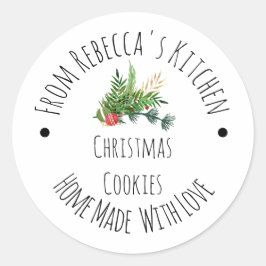 Adesivo Biscoitos Rústicos de Natal Feitos com Amor