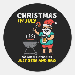 Adesivo Biscoitos Sem Leite Do Papai Noel Apenas Bbq Natal