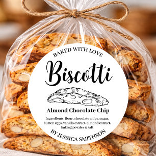 Adesivo Biscotti Personalizado Caseiro rótulo BIS001rd