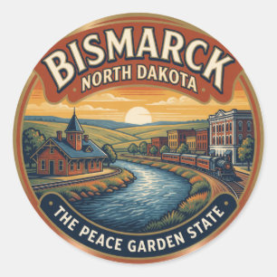 Adesivo Bismarck North Dakota Capital Prairie Viagem