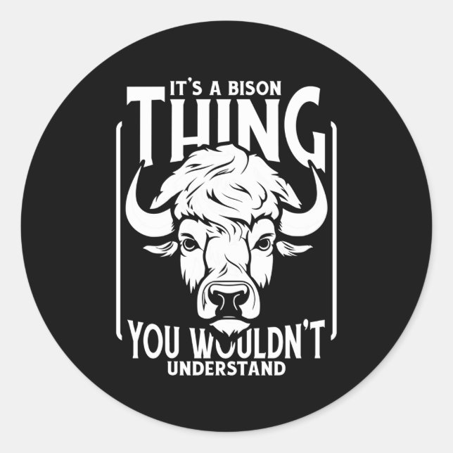 Adesivo Bison Wildlife Animal American Bison (Frente)