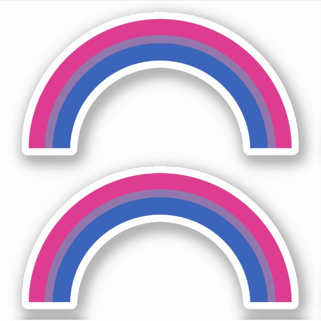 Adesivo Bissexualidade Pride Rainbow (Frente)