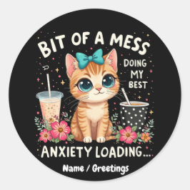 Adesivo Bit of Mess, fazendo minha melhor ansiedade
