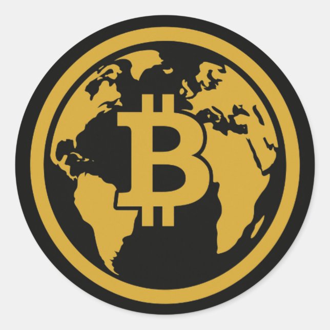 Adesivo Bitcoin a global asset (Frente)