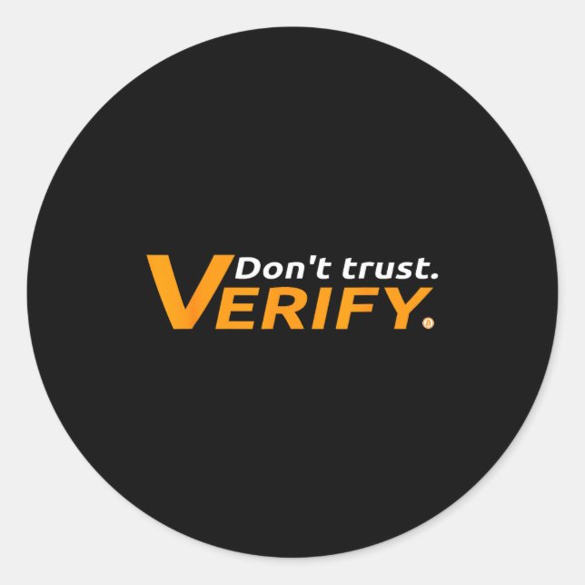 Adesivo Bitcoin And Crypto As Money Payment - Don't Trust, (Frente)
