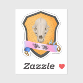Adesivo Bite Me Badger Skull