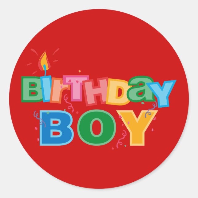 Adesivo Bíthday Boy Letters Sticker (Frente)