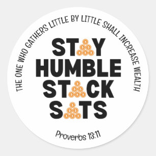 Adesivo Bitmoney STAY HUMBLE STACK SATS Crypto