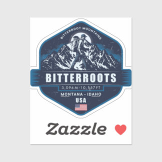 Adesivo Bitterroot Mountains Hiking Badge