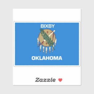 Adesivo Bixby Oklahoma Flag