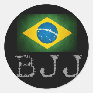 Adesivo BJJ brasileiro Jiu Jitsu Flag Sticker