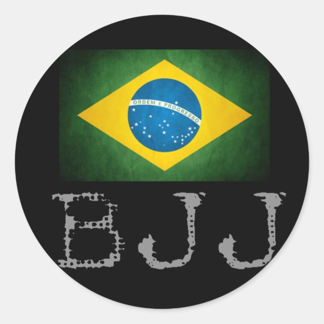 Adesivo BJJ brasileiro Jiu Jitsu Flag Sticker (Frente)