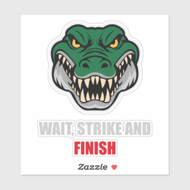 Adesivo BJJ Crocodile Submission Quote (Folha)