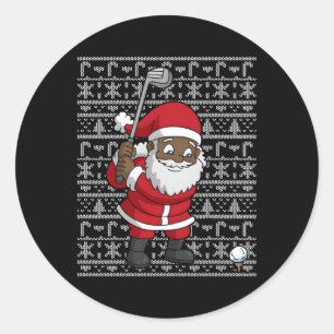 Adesivo Black African Santa Claus Golf Ugly