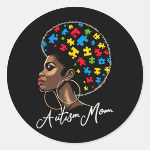 Adesivo Black Afro American Autism Sensibence Mãe