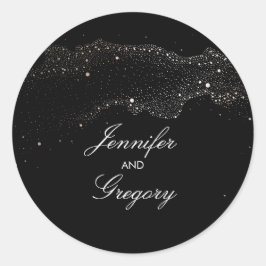 Adesivo Black and Dourado Night Stars Modern Weds