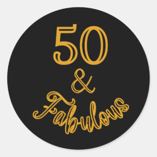Adesivo Black and gold 50 e Fabulous Sticker