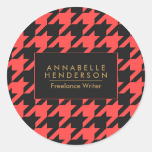 Adesivo Black and Red Houndstooth