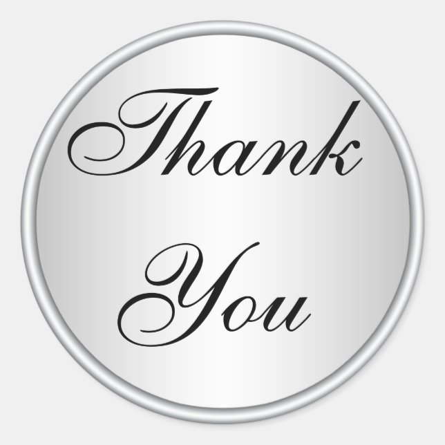 Adesivo Black and Silver Obrigado Envelope Seal (Frente)