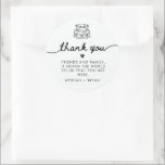 Adesivo Black and White Coquette Wedding Favor<br><div class="desc">Black and white coquette wedding stickers featuring a hand -drawn wedding cake illustration. Perfect for bridal showers,  wedding favors,  envelope seals,  and aesthetic minimalist wedding decor. A romantic,  and timeless design for modern brides.</div>