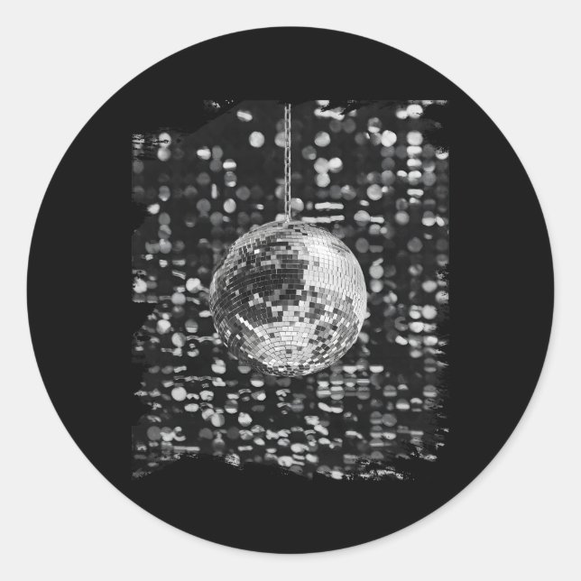 Adesivo Black and White Disco Ball Club (Frente)
