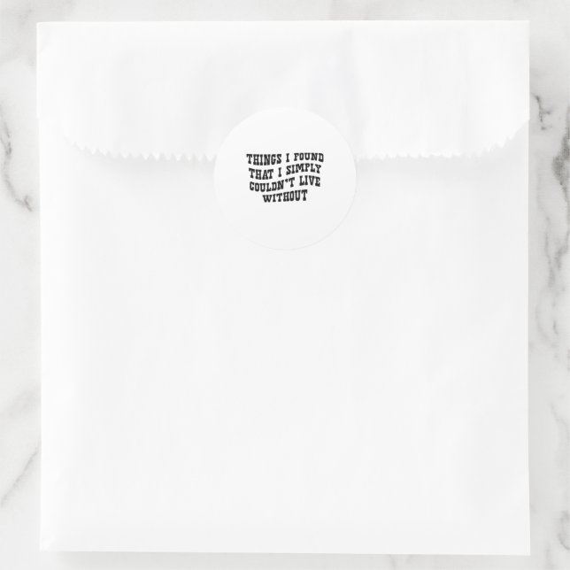 Adesivo Black And White Funny Text Quote Sticker (Bolsa)