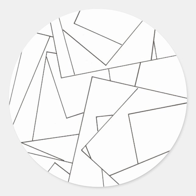 Adesivo Black And White Geometric (Frente)