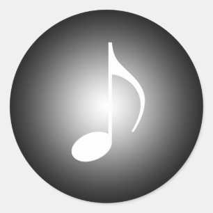 Adesivo Black and White Musical 8ª Nota