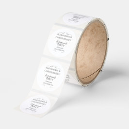 Adesivo Black and White Script Minimal Engagement Party