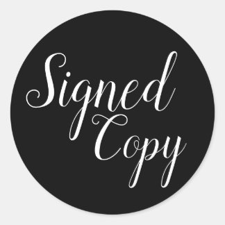 Adesivo Black and White Signed Copy Writer Author