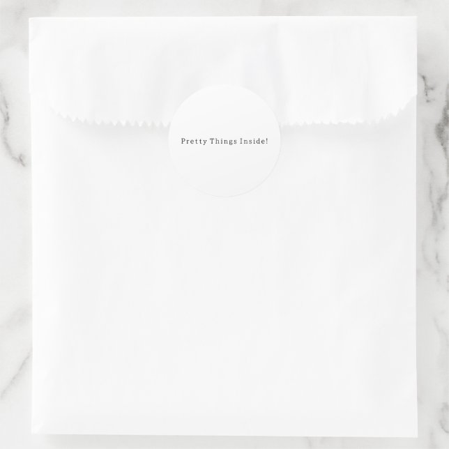 Adesivo Black And White Text Pretty Things Quote Sticker (Bolsa)