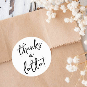 Adesivo Black and White Thanks a Lotto Favor Sticker 