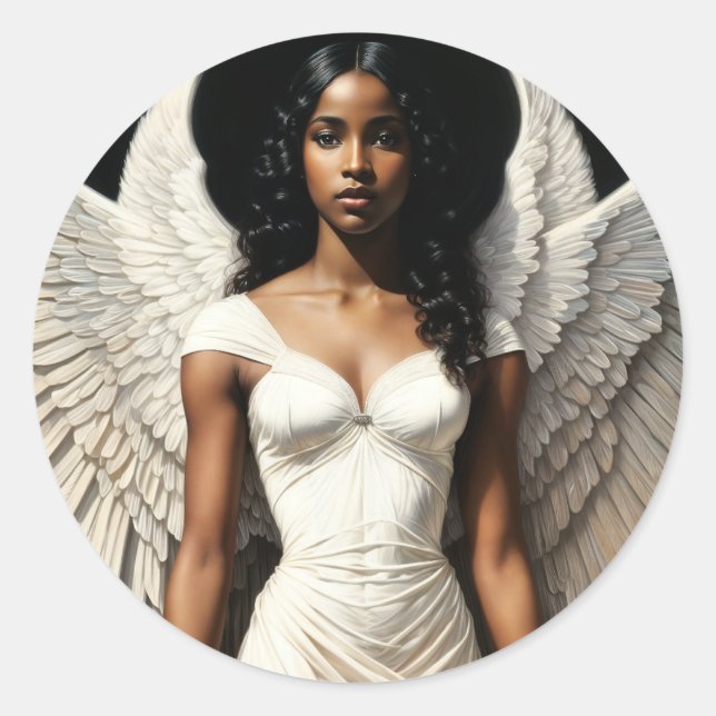 Adesivo Black Angel Art African American Woman (Frente)
