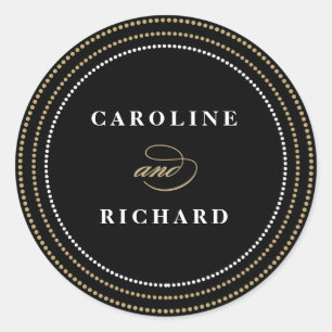 Adesivo Black Art Deco String Lights Wedor Sticker