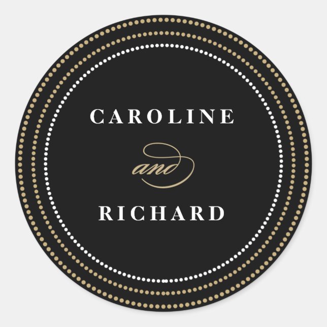 Adesivo Black Art Deco String Lights Wedor Sticker (Frente)