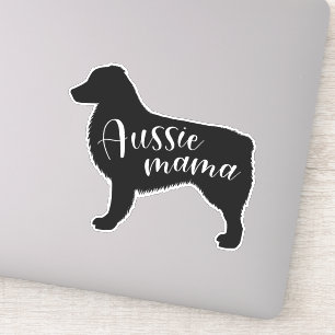 Adesivo Black australiano Shepherd Silhouette "Aussie Mama