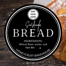Adesivo Black Bakery Sourdough Bread Add logo Sticker