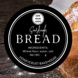 Adesivo Black Bakery Sourdough Bread Add logo Sticker