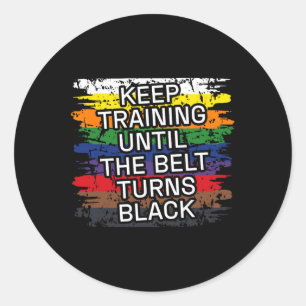 Adesivo Black Belt Continua Treinando Arte Marcial Karate