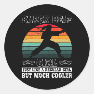 Adesivo Black Belt Girl Karate Black Belt Promoção Black B