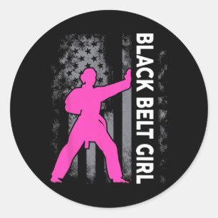 Adesivo Black Belt Girl Karate Jiu Jitsu Taekwondo Martial