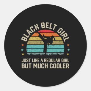 Adesivo Black Belt Girl Karate Jiu Jitsu Taekwondo Martial