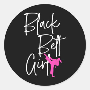 Adesivo Black Belt Girl Karate Jiu Jitsu Taekwondo Martial